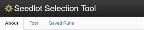 Seedlot Selection Tool.